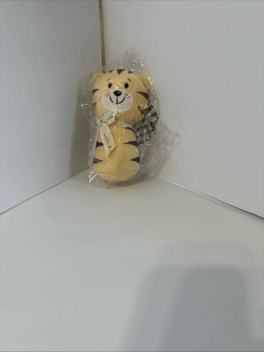 Plush Tiger Rattle Toy - Yellow - Kids Toys